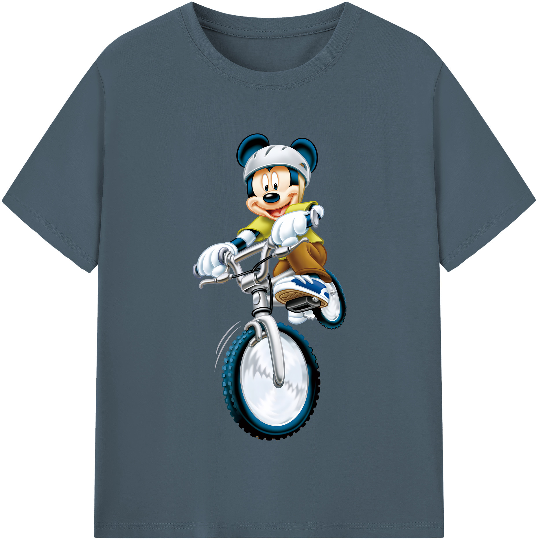 （画像用） ミッキーマウス Mickey Mouse 綿100％半袖Tシャツ（フロントプリント）